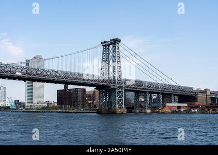 Williamsburg Bridge in Manahattan, New York Stock Photo