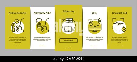Voice Control Onboarding Elements Icons Set Vector Stock Vector
