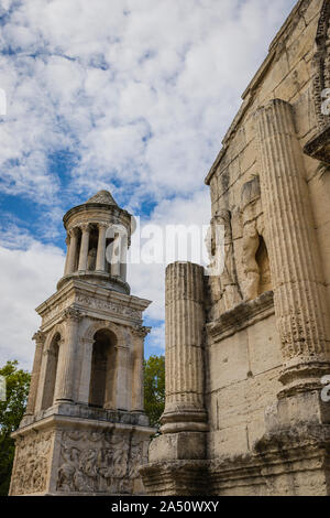 The Roman ruins of Glanum, San Remy, Provence, France. Stock Photo