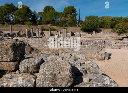 The Roman ruins of Glanum, San Remy, Provence, France. Stock Photo