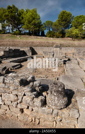 The Roman ruins of Glanum, San Remy, Provence, France. Stock Photo