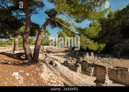 The Roman ruins of Glanum, San Remy, Provence, France. Stock Photo