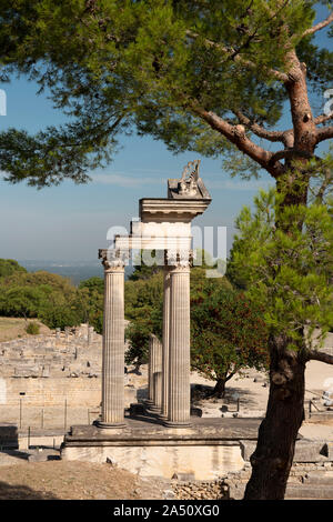 The Roman ruins of Glanum, San Remy, Provence, France. Stock Photo