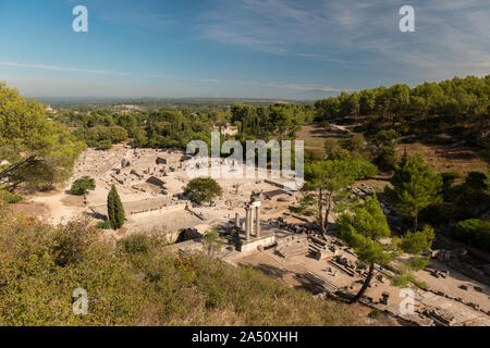 The Roman ruins of Glanum, San Remy, Provence, France. Stock Photo