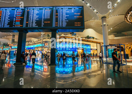 ISTANBUL,TURKEY,AUGUST 02, 2019: Interior view of the Istanbul new airport.  New Istanbul Airport is the main international airport located in Istanbu Stock Photo