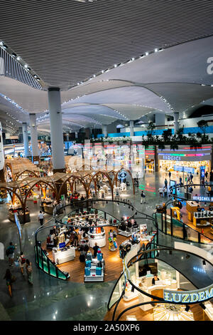 ISTANBUL,TURKEY,AUGUST 02, 2019: Interior view of the Istanbul new airport.  New Istanbul Airport is the main international airport located in Istanbu Stock Photo