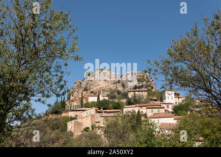 La Roque-Alric is a commune in the Vaucluse department in the Provence-Alpes-Côte d'Azur region in southeastern France. Stock Photo