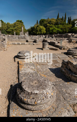 The Roman ruins of Glanum, San Remy, Provence, France. Stock Photo