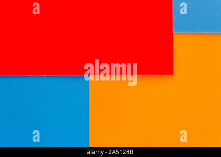 Picture in the form of a set of multi-colored squares and rectangles with natural paper. Stock Photo