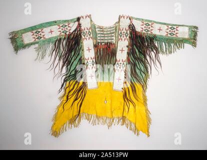 Native American Plains Beaded War Shirt, With Three Panels of Beadwork