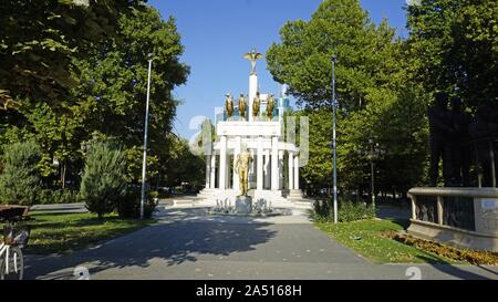 mighty monuments of the macedonian capitol skopje Stock Photo