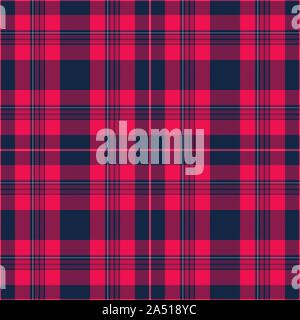 Tartan Pattern in Blue and Pink.Texture for plaid, tablecloths, clothes, shirts, dresses, paper, bedding, blankets, quilts and other textile products. Stock Vector
