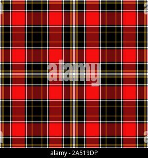 Tartan Pattern in Red, White and Yellow.Texture for plaid, tablecloths, clothes, shirts, dresses, paper, bedding, blankets, quilts and other textile p Stock Vector