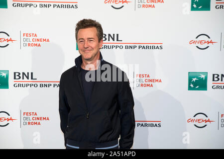 Edward Norton and Gugu Mbatha-Raw attending the photocall of Motherless Brooklyn during the Rome Film Fest 2019 Stock Photo