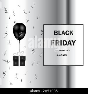 A black friday vector illustration for banners, cards, ads and flyers Stock Vector