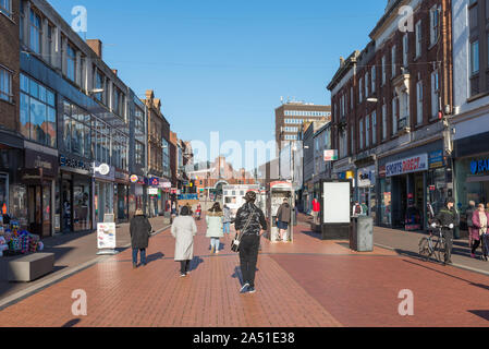 Shops in Park Street in Walsall in the West Midlands, UK Stock Photo