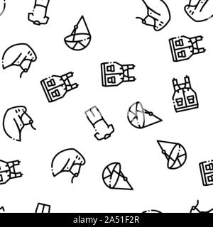 Canoeing Seamless Pattern Vector Stock Vector