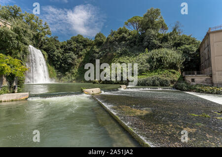 Scenic waterfall of Isola del Liri, small town in the province of Frosinone, Lazio, central Italy. Stock Photo