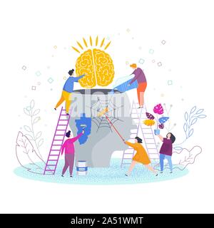Mental health problems flat vector concept. Stock Vector