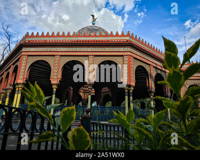 Full view of the Morisco Kiosk in Mexico City. Stock Photo