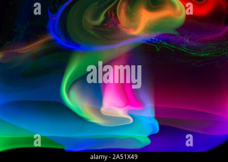 Artistic light painting with vibrant colors Stock Photo