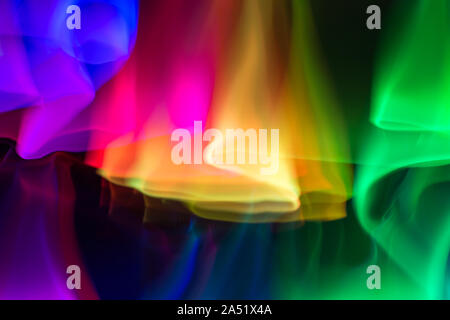 Beauty light painting with neon color Stock Photo
