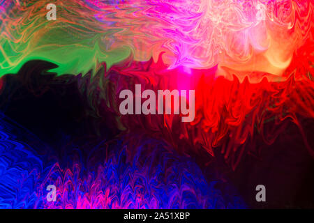 Light painting with vibrant colors Stock Photo