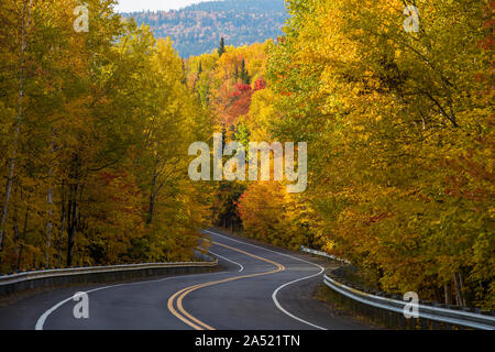 Spectacular autumn landscape in  Mauricie National Park, Quebec, Canada Stock Photo