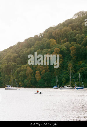 The grounds of Greenway, a house overlooking the river Dart, which Christie acquired in 1938. Stock Photo