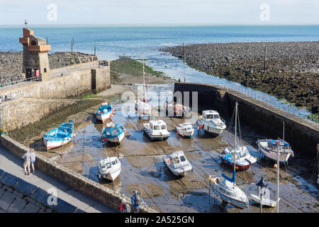 Lynmouth Harbour, Lynmouth, Devon, England, United Kingdom Stock Photo