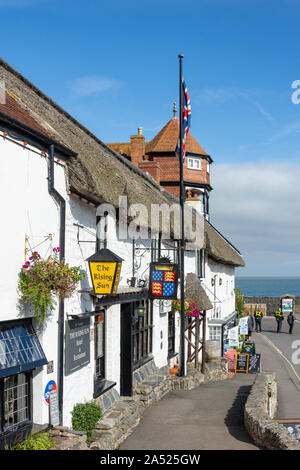 The Rising Sun Hotel & Restaurant, Harbourside, Lynmouth, Devon, England, United Kingdom Stock Photo