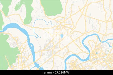 Bhiwandi In India Map Printable Street Map Of Bhiwandi, State Maharashtra, India. Map Template  For Business Use Stock Vector Image & Art - Alamy