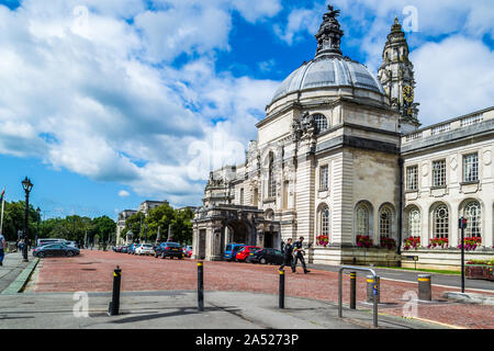 Streets and architecture of the city of Cardiff, Wales. Stock Photo