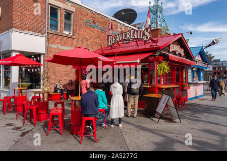 Ottawa, CA - 9 October 2019: Beavertails shop on William street near Byward Covered Market Stock Photo