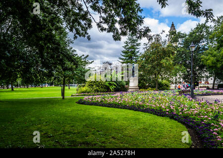 Streets and architecture of the city of Cardiff, Wales. Stock Photo