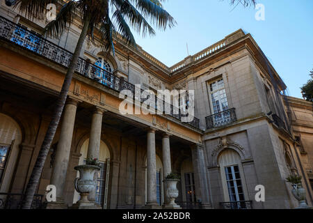 One of the facades of the decorative art museum 'Palacio Taranco' in Montevideo, Uruguay. Stock Photo