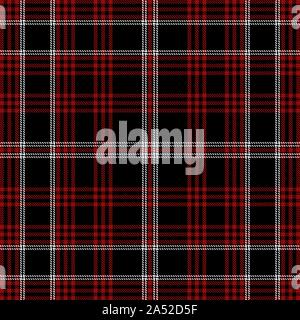 Tartan Pattern in Red and Black.Texture for plaid, tablecloths, clothes, shirts, dresses, paper, bedding, blankets, quilts and other textile products. Stock Vector