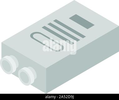 Resistance multimeter icon, isometric style Stock Vector