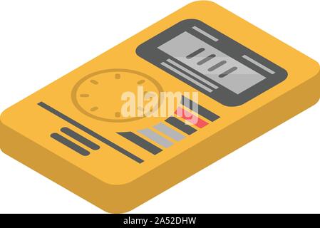 Digital multimeter icon, isometric style Stock Vector