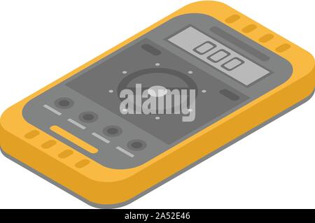Modern multimeter icon, isometric style Stock Vector