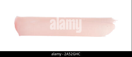 Delicate pink texture and strokes of a cosmetic face mask or cream on a white background Stock Photo