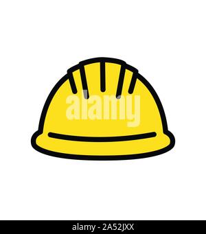 Hardhat icon with color variations isolated on white Stock Vector