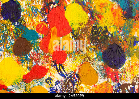 Detail of the Painting as a Background. Stock Photo