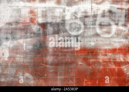 shabby end randomly painted wall for an orginal beckground. Stock Photo