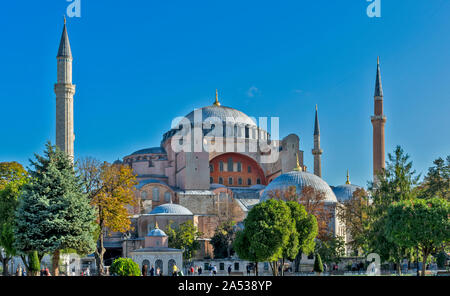 ISTANBUL TURKEY THE HAGIA SOPHIA THE BUILDING EARLY MORNING IN LATE SUMMER Stock Photo