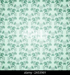 Wallpaper seamless green pattern. Light background Stock Vector