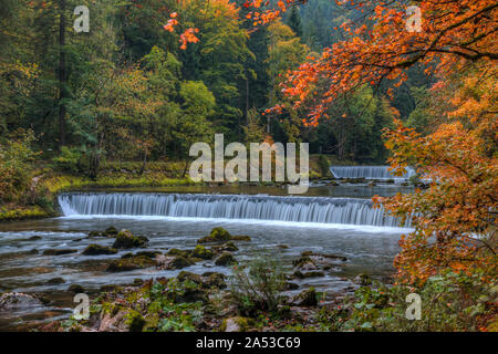 Gorges de l'Areuse, Noirague, Neuchatel, Switzerland, Europe Stock Photo