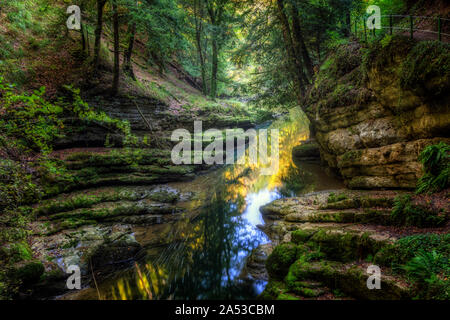 Gorges de l'Areuse, Noirague, Neuchatel, Switzerland, Europe Stock Photo