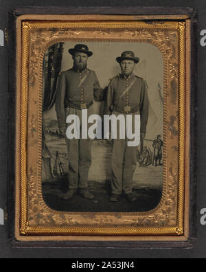 A photograph showing two unidentified Union soldiers from the American ...