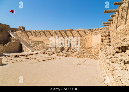 View of the old Arad Fort, in Manama, Muharraq, Bahrain. Stock Photo